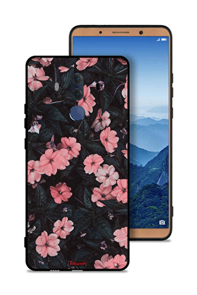 Tolwak غطاء حماية لهاتف هواوي ميت 10 برو - لون الخوخ والورود الصغيرة