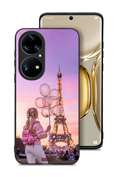 Tolwak غطاء حماية لهاتف هواوي بي 50 برو - فتاة تحمل بالونات