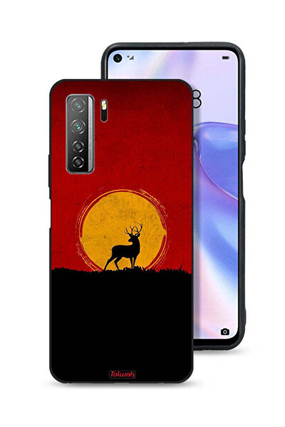 Tolwak غطاء حماية لهاتف هواوي نوفا 7 SE 5G بتصميم غزال وقمر