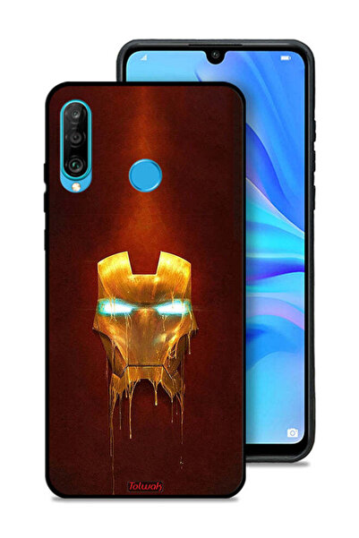 Tolwak غطاء حماية لهاتف هواوي P30 لايت بطبعة الرجل الحديدي من مارفل كوميكس