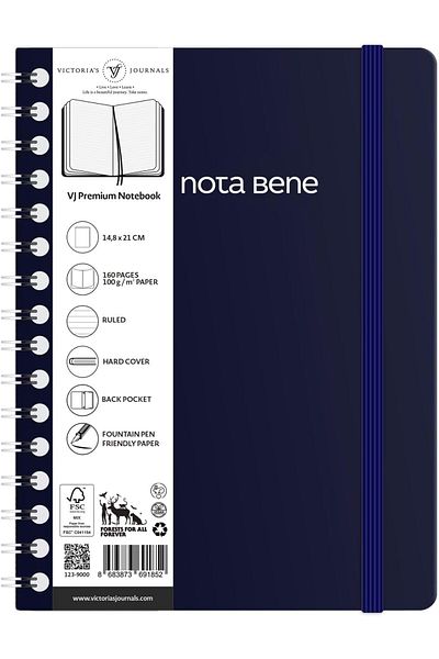 Mena Rise Diyar-Ifırsatshop Bene Spiral Premium Hard Cover Notebook, 14.8X21 Cm, Lined 1017157