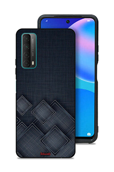 Tolwak غطاء حماية لهاتف هواوي بي سمارت (2021) بنقشة مربعات على القماش