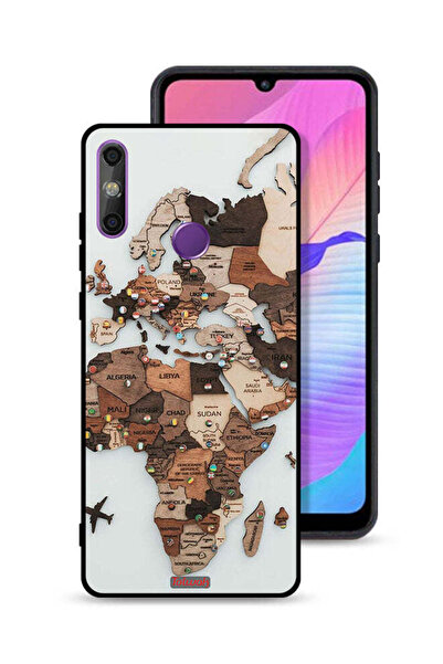 Tolwak Huawei Enjoy 20e Protective Case Cover World Map Art