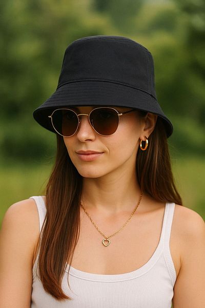 SFCOLLECTION Unisex Bucket Bermuda Hat - Cotton Fabric Casual Summer Bucket Fisherman Hat