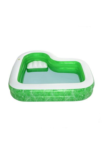 BESTWAY Family Inflatable Pool in Tropical Forest Shape - 231 x 231 x 51 cm Green