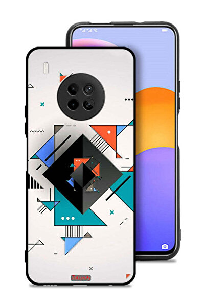 Tolwak غطاء حماية لهاتف هواوي Y9a بأشكال مربعة ومثلثة ونمط تجريدي