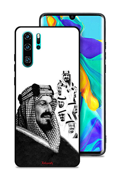 Tolwak غطاء حماية لهاتف هواوي P30 برو، ملصق فني أبيض وأسود لملوك المملكة العر...