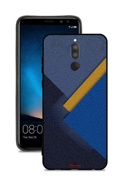 Tolwak غطاء حماية لهاتف هواوي ميت 10 لايت بنقشة مثلثات جلدية