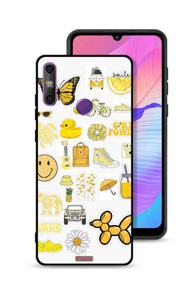 Tolwak Huawei Enjoy 20e Protective Case Cover Girly Tags