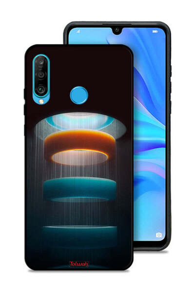 Tolwak غطاء حماية لهاتف هواوي P30 لايت بنمط حلقات فنية