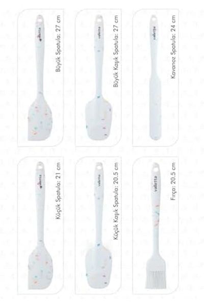 Mena Rise ŞirinShop Drongo 6-Piece Spatula Set White Polka Dot 1108107