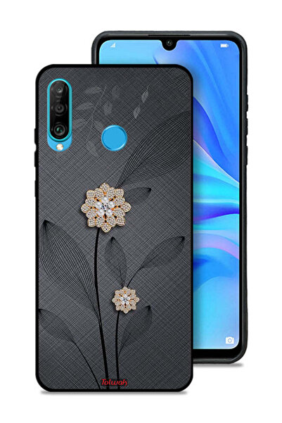 Tolwak غطاء حماية لهاتف هواوي نوفا 4e بتصميم زهور ماسية