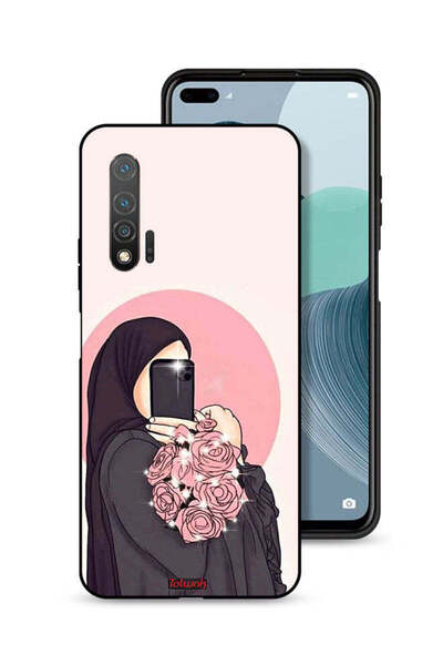 Tolwak غطاء حماية لهاتف هواوي نوفا 6 بتصميم فن التقاط صور سيلفي مع حمل الزهور