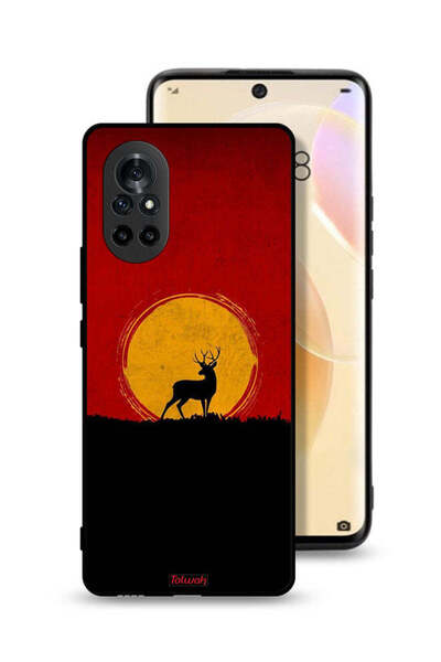 Tolwak غطاء حماية لهاتف هواوي نوفا 8 بتصميم غزال وقمر