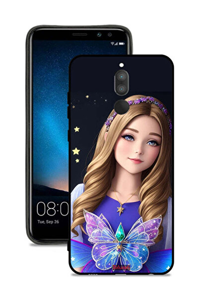 Tolwak غطاء حماية لهاتف هواوي ميت 10 لايت بتصميم فتاة فراشة لطيفة