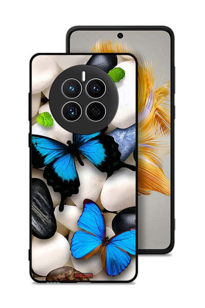 Tolwak غطاء حماية لهاتف هواوي ميت 50 بتصميم فراشات على أحجار