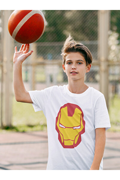 SEVBANO Maska Ironmana, unisex majica za decu sa printom iz filma Ironman (1-...
