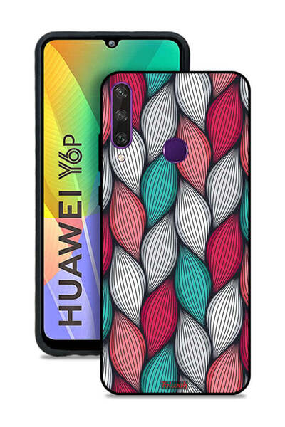 Tolwak غطاء حماية لهاتف هواوي Y6p بنقشة ريشة
