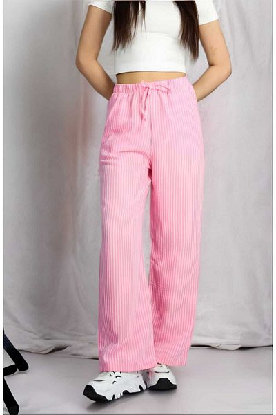 CNG MODA Unisex Waterway Striped Linen Blend Baggy Trousers