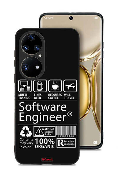 Tolwak غطاء حماية لهاتف Huawei P50 Pro، ملصق مهندس برمجيات