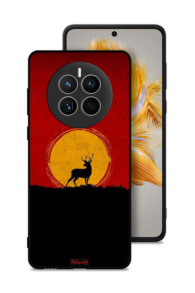 Tolwak غطاء حماية لهاتف هواوي ميت 50 بتصميم غزال وقمر