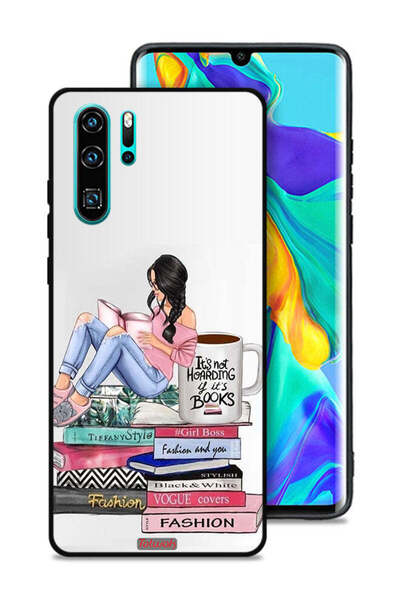 Tolwak غطاء حماية لهاتف هواوي بي 30 برو - فتاة وكتب أزياء فنية
