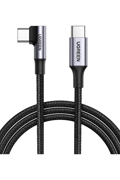 Ugreen USB C to USB C Cable Right Angle 3M 100W 5A PD Fast Charge Type 90 Degree Power Data Lead Com