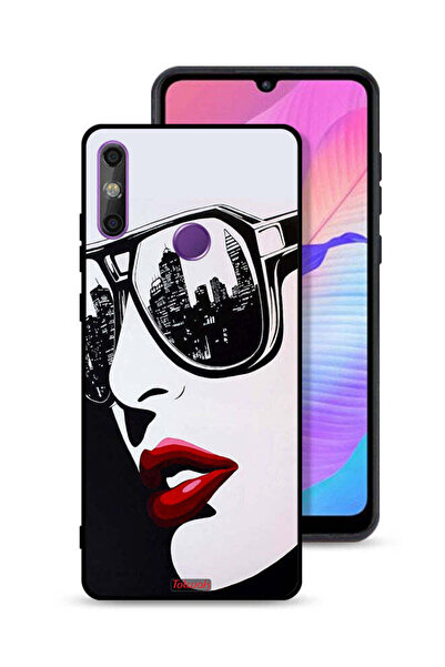 Tolwak غطاء حماية لهاتف هواوي إنجوي 20e بتصميم وجه فتاة وفن تجريدي