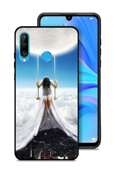 Tolwak غطاء حماية لهاتف هواوي نوفا 4e بتصميم فن مدينة الغيوم والقمر