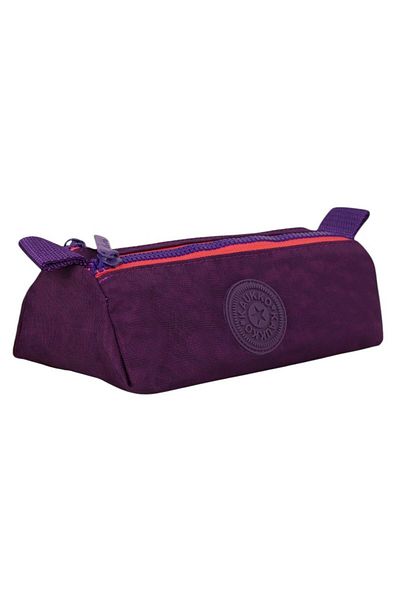 KAUKKO Geantă pentru creion din țesătură Crinkle cu două compartimente - violet - K2643
