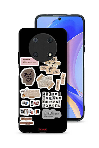 Tolwak غطاء حماية لهاتف هواوي نوفا Y90 مع ملصقات عبارات الحظ السعيد