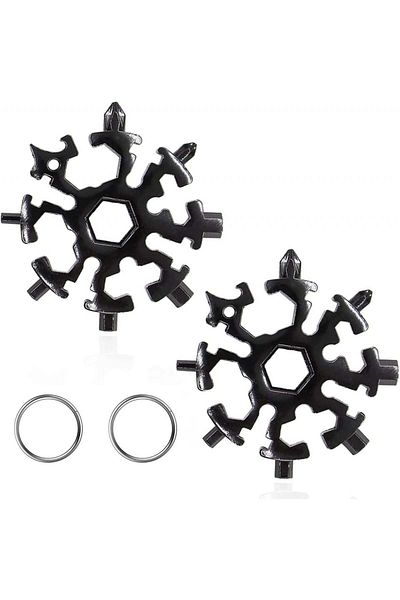 Shengruili Set of 2 Shengruili 20 in 1 DIY multi-function tools, black, stainless steel, 6.9 x 6.9 cm