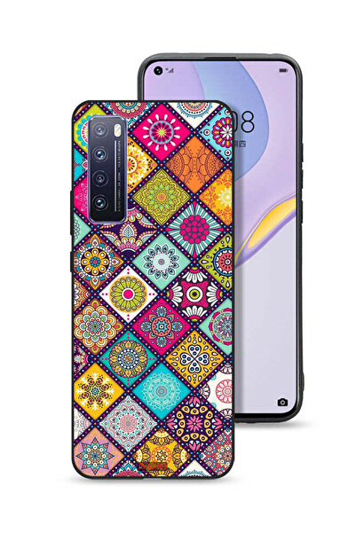 Tolwak غطاء حماية لهاتف هواوي نوفا 7 5G بنمط مربعات ماندالا