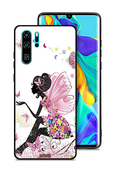 Tolwak غطاء حماية لهاتف هواوي P30 Pro بتصميم فتاة الفراشة