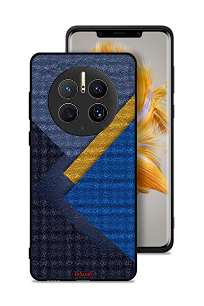 Tolwak غطاء حماية لهاتف هواوي ميت 50 برو، بنقشة مثلثات جلدية