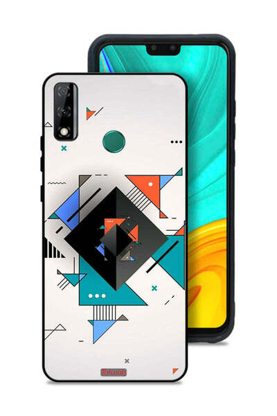 Tolwak غطاء حماية لهاتف هواوي Y8s بأشكال مربعة ومثلثة ونمط تجريدي