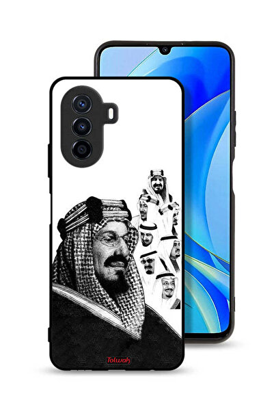 Tolwak غطاء حماية لهاتف هواوي نوفا واي 70، ملصق فني أبيض وأسود لملوك المملكة ...