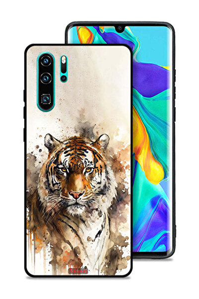 Tolwak غطاء حماية لهاتف هواوي P30 Pro بتصميم فن تجريدي من جلد الفهد
