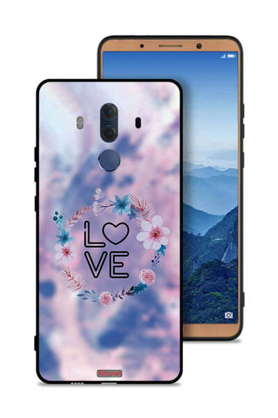 Tolwak غطاء حماية لهاتف هواوي ميت 10 برو بتصميم خاتم الحب والزهور