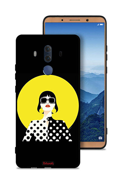 Tolwak غطاء حماية لهاتف هواوي ميت 10 برو بتصميم فتاة أنيقة