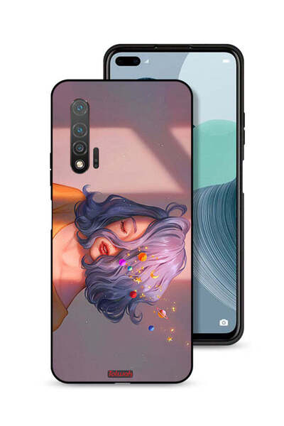 Tolwak Huawei nova 6 Protective Case Cover Girl And Space Art