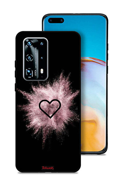Tolwak غطاء حماية لهاتف هواوي بي 40 برو بلس 5G بتصميم قلب لامع