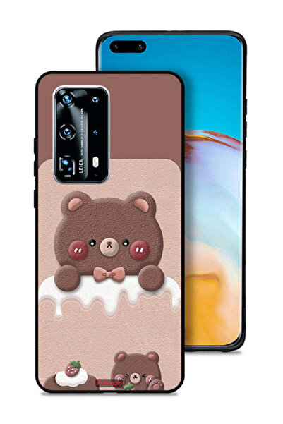 Tolwak غطاء حماية لهاتف هواوي P40 برو بلس 5G - دب الفراولة