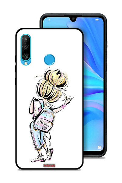 Tolwak غطاء حماية لهاتف هواوي نوفا 4e بتصميم فتاة العودة إلى المدرسة