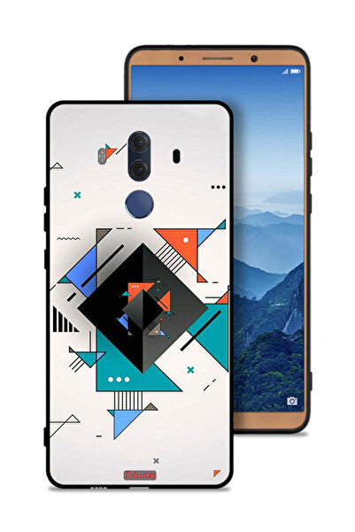 Tolwak غطاء حماية لهاتف هواوي ميت 10 برو بأشكال مربعة ومثلثة ونمط تجريدي