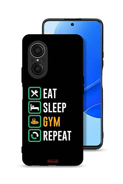 Tolwak غطاء حماية لهاتف هواوي نوفا 9 SE، Eat Sleep Gym Repeat
