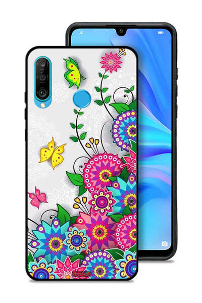 Tolwak غطاء حماية لهاتف هواوي نوفا 4e بنقشة زهور ماندالا