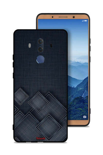 Tolwak غطاء حماية لهاتف هواوي ميت 10 برو بنقشة مربعات على القماش