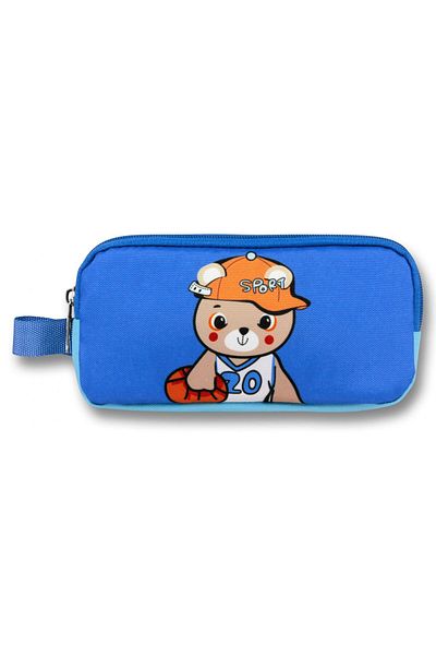 ÜMİT ÇANTA Geanta Ümit 5023 (Model Teddy Bear cu Pălărie - Culoare Albastru) Geanta creion pentru băiat