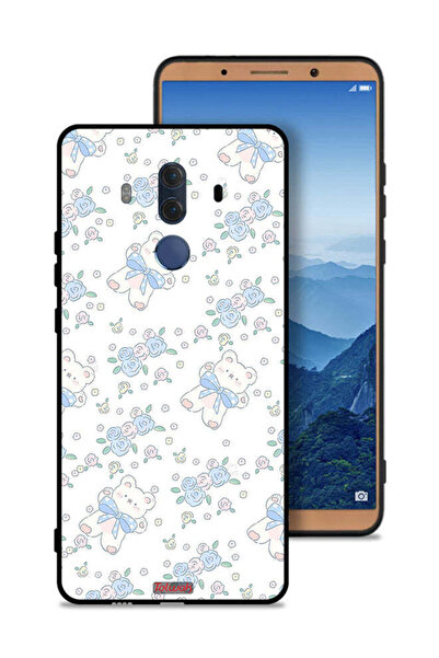 Tolwak غطاء حماية لهاتف هواوي ميت 10 برو مع أيقونة دب تيدي لطيف وزهور